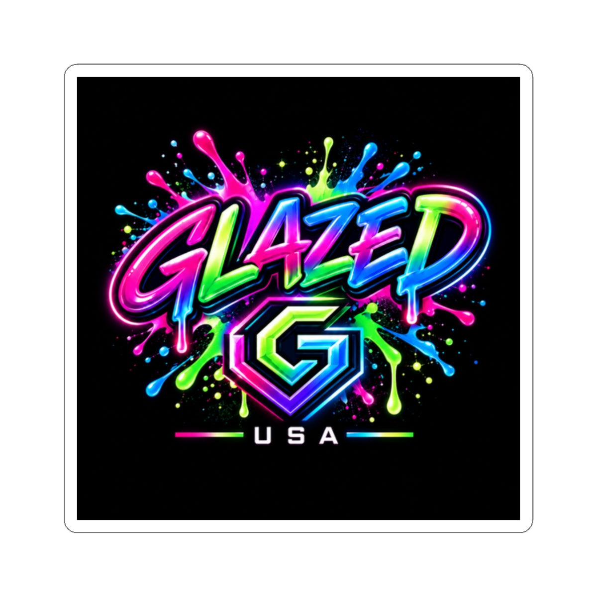 Glazed USA Logo Sticker